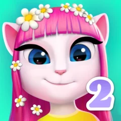 تنزيل لعبة صديقتي أنجيلا المتكلمة My Talking Angela 2 مهكرة  Apk للاندرويد اخر اصدار 2026 مجاناً