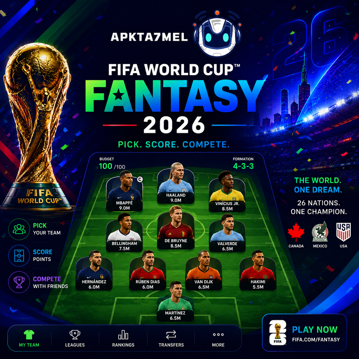 تحميل فانتازي كاس العالم 2026 FIFA World Cup™ Fantasy للاندرويد والايفون اخر اصدار 2026 مجاناً